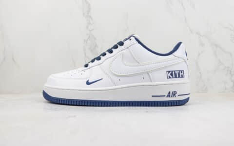 耐克Kith x Nike Air Force 1 Low纯原版本Kith联名空军一号低帮AF1白深蓝板鞋 莆田天花板AF1 货号：KT1659-007
