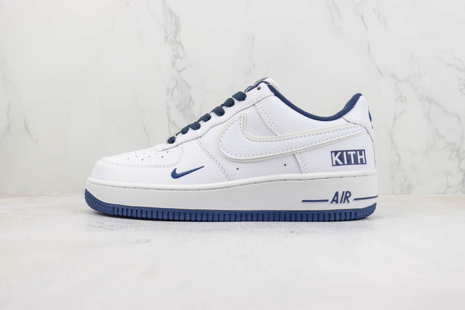 耐克Kith x Nike Air Force 1 Low纯原版本Kith联名空军一号低帮AF1白深蓝板鞋 莆田天花板AF1 货号：KT1659-007