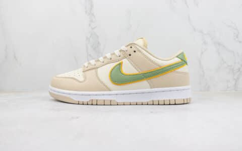 耐克Nike Dunk Low “Light Tan”纯原版本低帮Dunk深浅象牙拼色板鞋 莆田耐克货源 货号：FQ6869-131