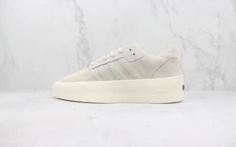 阿迪达斯FEAR OF GOD FOG x adidas Athletics 86 Lo纯原版本FOG联名浅灰色复古厚底增高板鞋 莆田阿迪达斯货源 货号：IE6215
