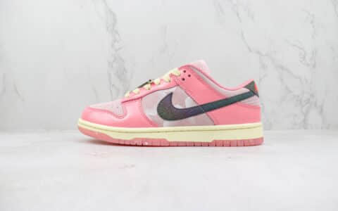 耐克Nike SB Dunk Low “Hot Punch and Pink Foam”纯原版本低帮SB Dunk芭比粉星星印花板鞋 莆田耐克货源 货号：FN8927-621