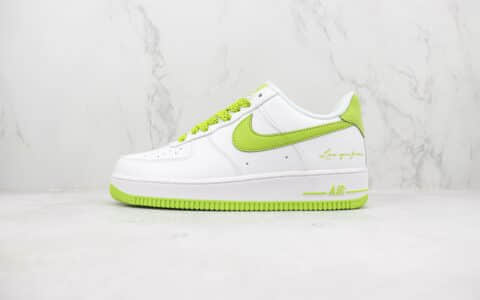 耐克Nike Air Force 1 Low纯原版本空军一号低帮AF1白绿色牛油果绿板鞋 莆田耐克货源 货号：LO1718-058