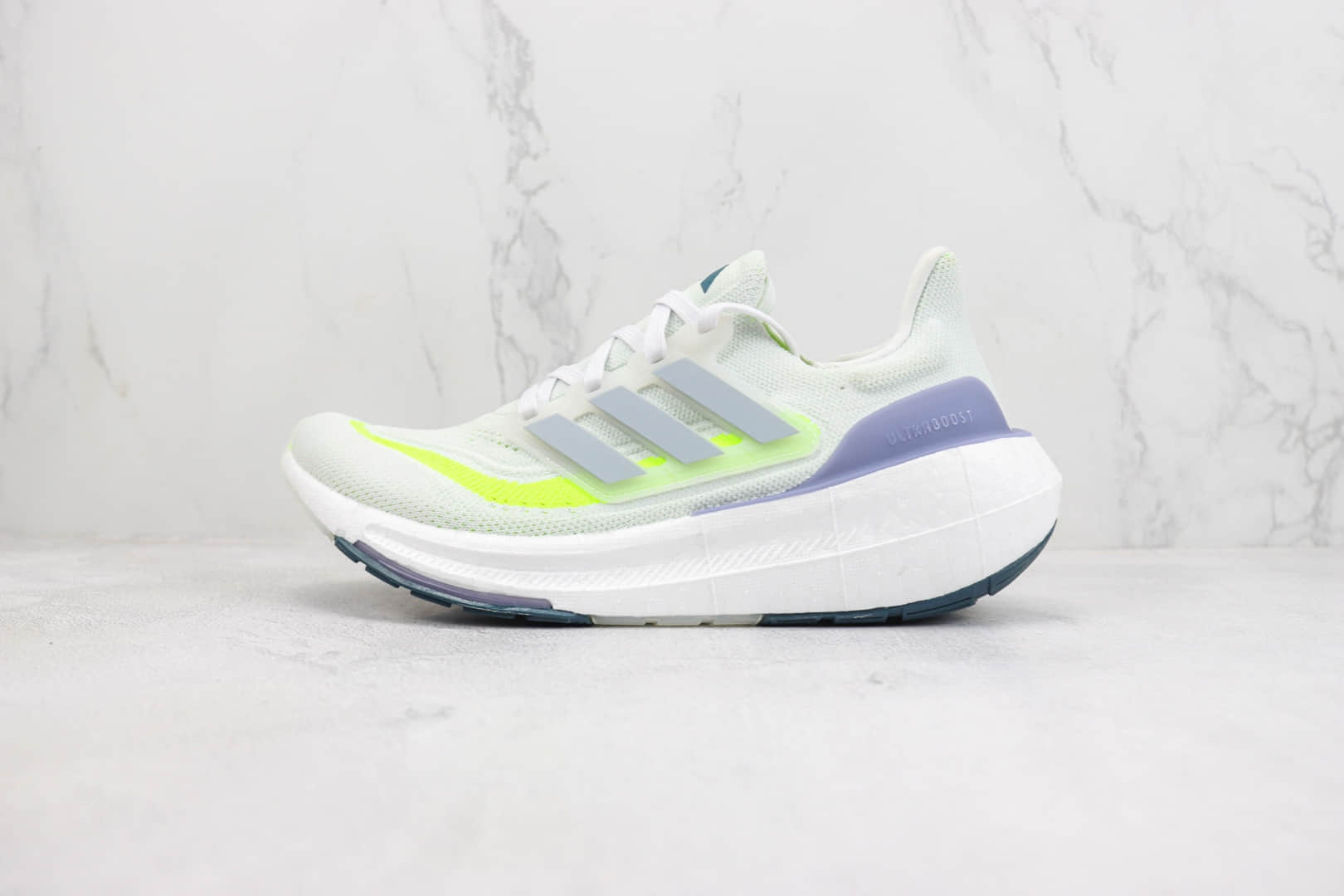 阿迪达斯adidas Ultra Boost Light 2023纯原版本UB2023白灰绿紫厚底爆米花跑鞋 莆田阿迪达斯货源 货号：IE1775