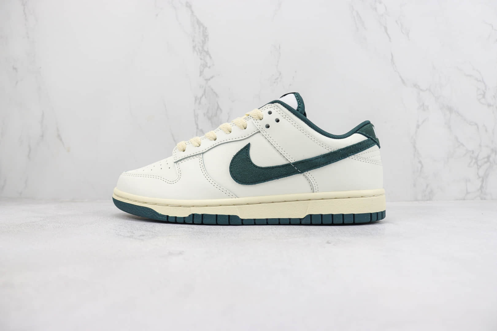 耐克Nike Dunk Low “Athletic Department”纯原版本低帮Dunk白绿做旧板鞋 莆田耐克货源 货号：FQ8080-133