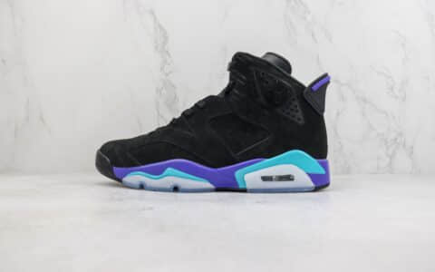 乔丹Air Jordan 6 “Aqua”纯原版本AJ6黑紫麂皮篮球鞋 莆田AJ货源 货号：CT8529-004