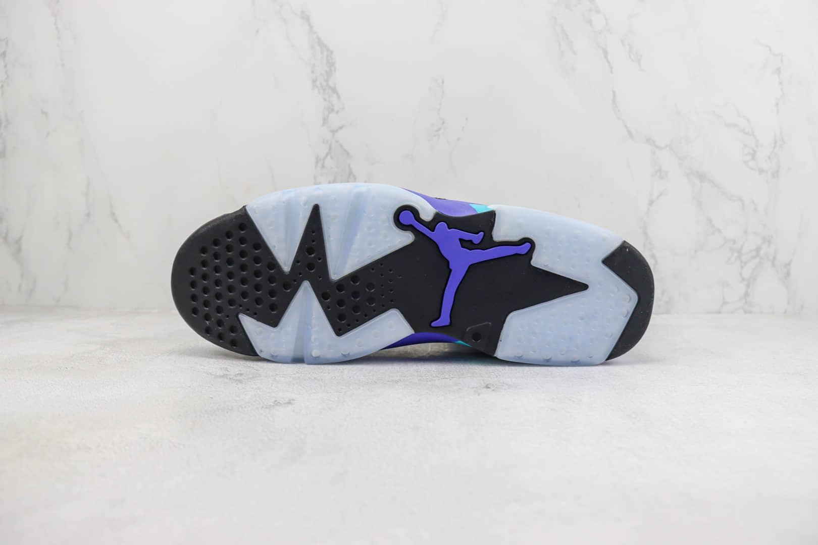 乔丹Air Jordan 6 “Aqua”纯原版本AJ6黑紫麂皮篮球鞋 莆田AJ货源 货号：CT8529-004