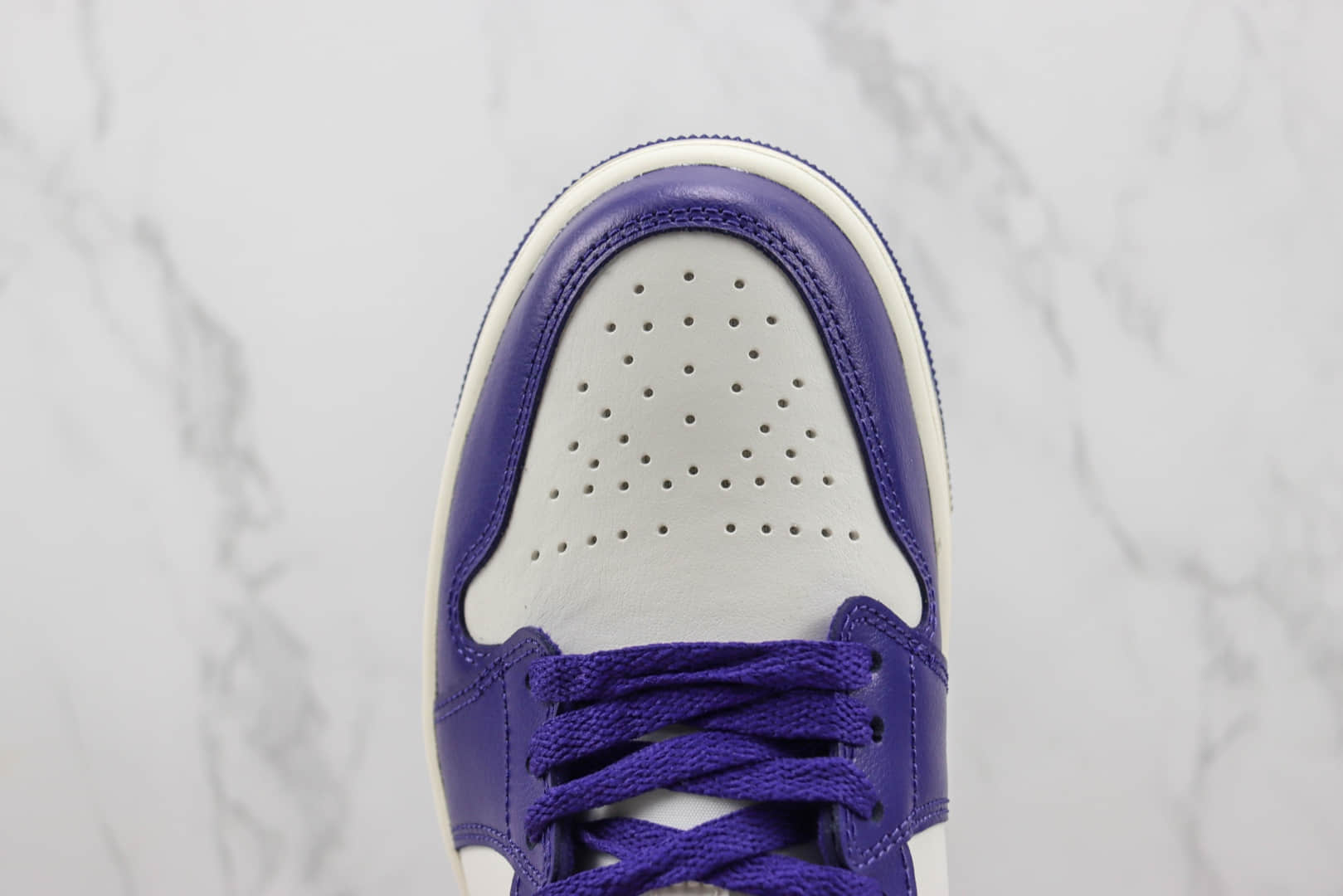 乔丹Air Jordan 1 Low纯原版本低帮AJ1白紫色板鞋 莆田AJ货源 货号：DC0774-502
