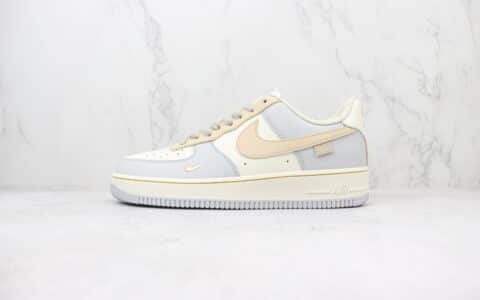 耐克Nike Air Force 1 Low纯原版本空军一号低帮AF1奶蓝粉橘板鞋 莆田耐克工厂 货号：DB3301-111