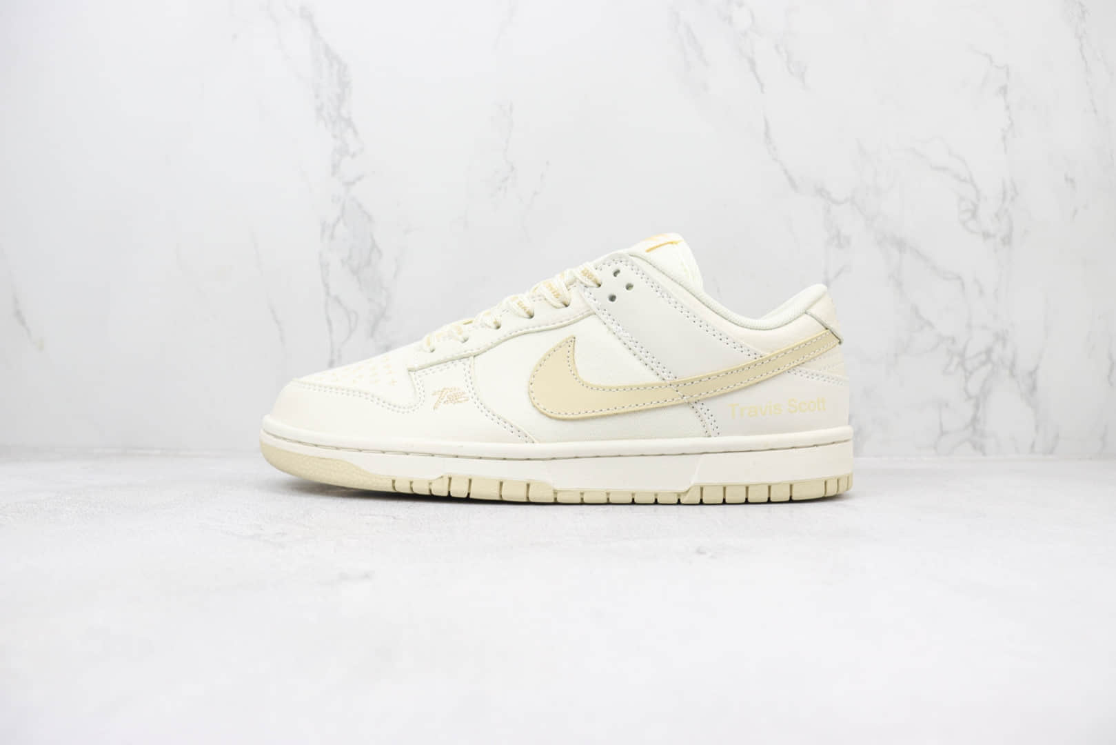 耐克Nike SB Dunk Low纯原版本TS联名SB Dunk米白卡其帆布低帮板鞋 莆田耐克代理 货号：DD1391-133