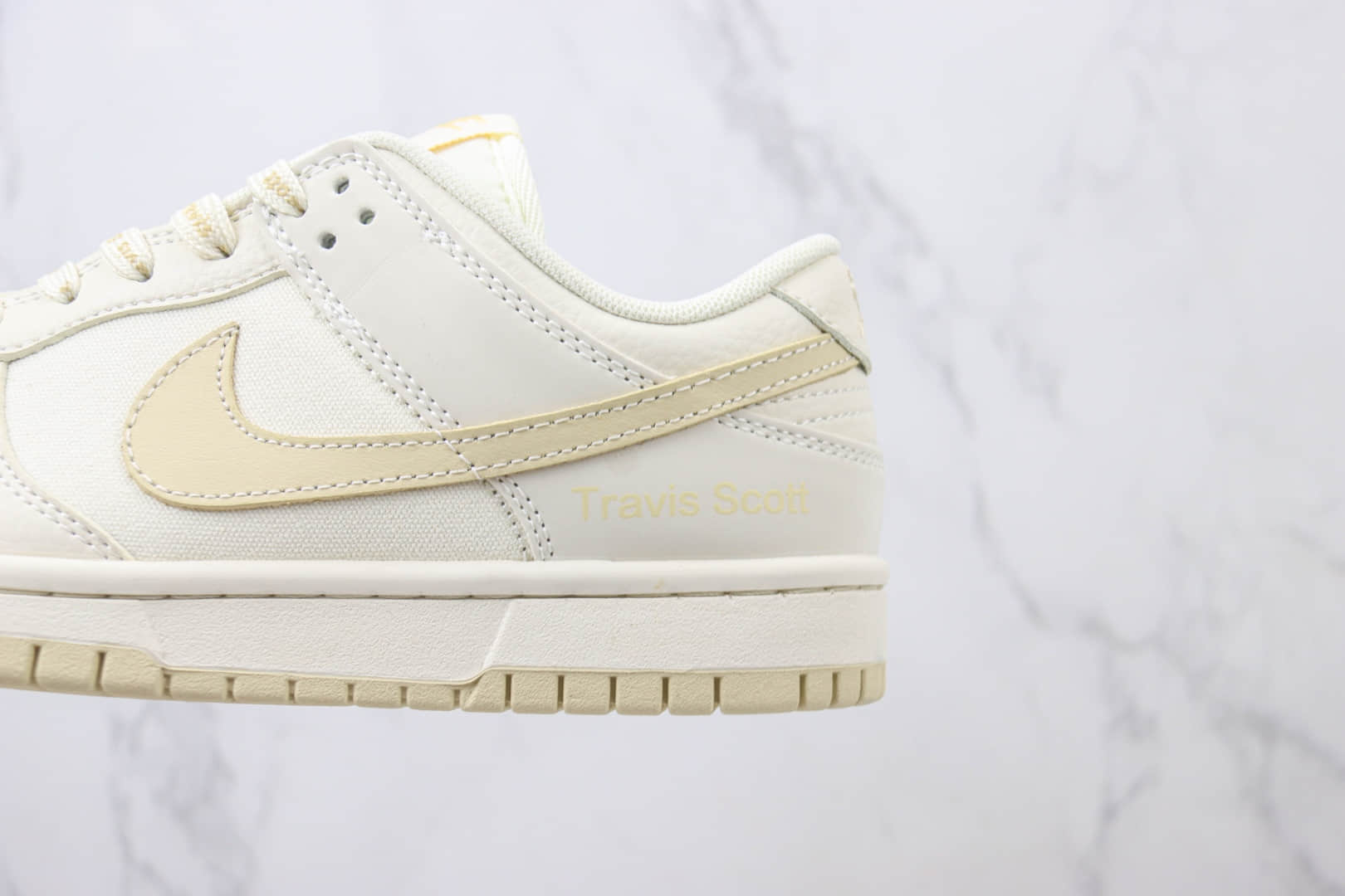 耐克Nike SB Dunk Low纯原版本TS联名SB Dunk米白卡其帆布低帮板鞋 莆田耐克代理 货号：DD1391-133