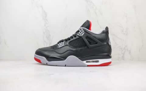 乔丹Air Jordan 4 “Bred Reimagined” 纯原版本AJ4新黑红篮球鞋 莆田AJ货源 货号：FV5029-006