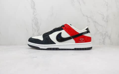 耐克Nike SB Dunk Low纯原版本低帮SB Dunk钻石联名黑白红板鞋 莆田耐克货源 货号：FC1688-124