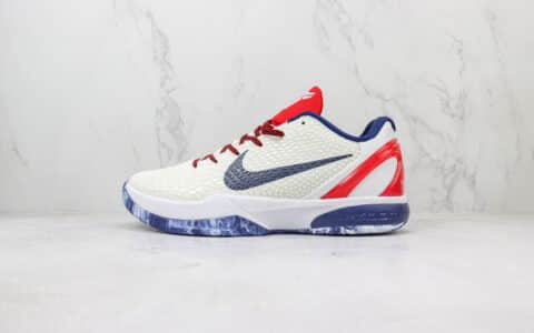 耐克Nike Zoom Kobe 6 Protro纯原版本科比6代白红蓝篮球鞋 莆田耐克代理 货号：CW2190-101