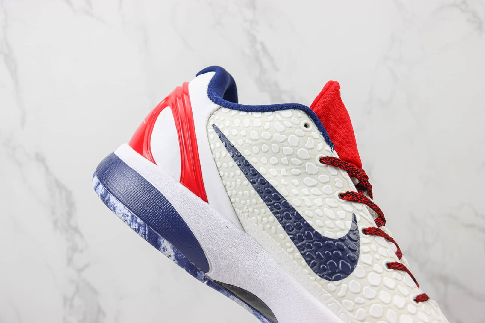 耐克Nike Zoom Kobe 6 Protro纯原版本科比6代白红蓝篮球鞋 莆田耐克代理 货号：CW2190-101