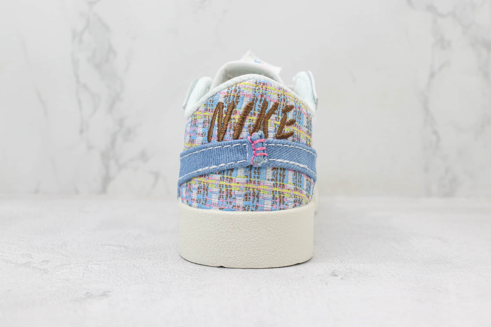 耐克Nike Blazer Low '77 Jumbo纯原版本低帮开拓者牛仔丹宁小香风板鞋 莆田耐克代理 货号：FJ7741-141