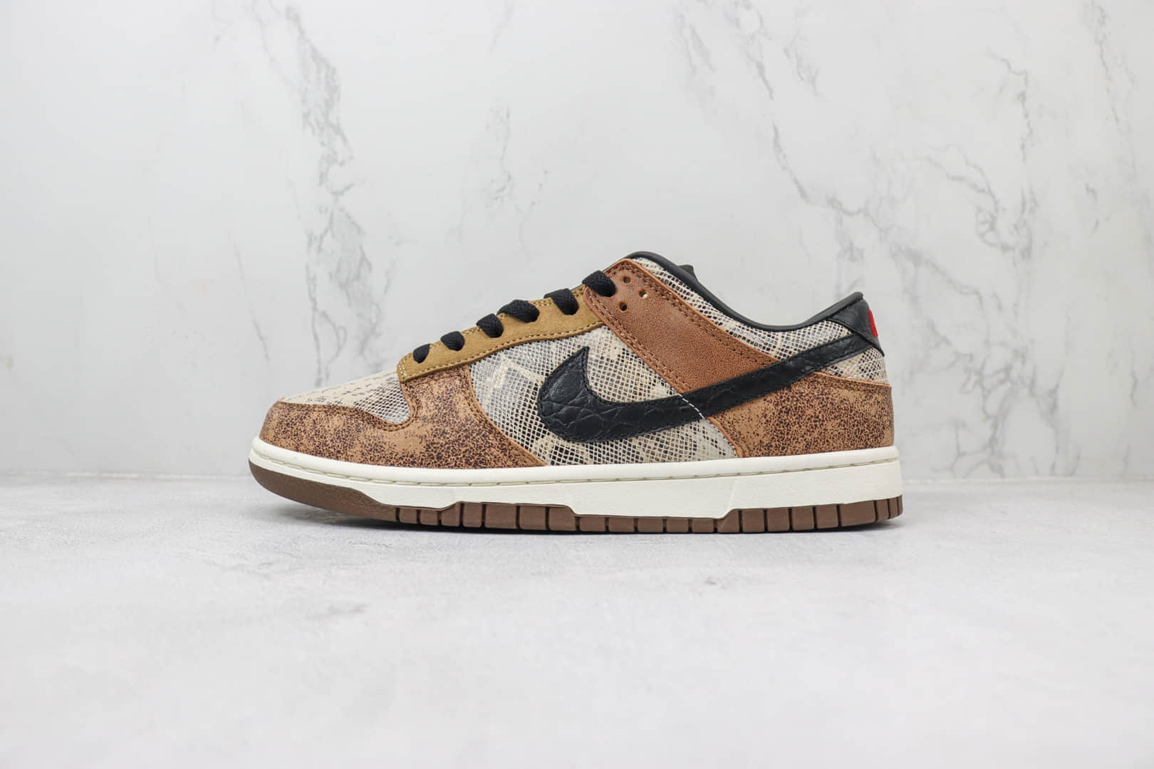 耐克Nike Dunk Low CO.JP纯原版本日本限定低帮Dunk摩卡黑棕蛇纹板鞋 莆田耐克工厂 货号：FJ5434-120