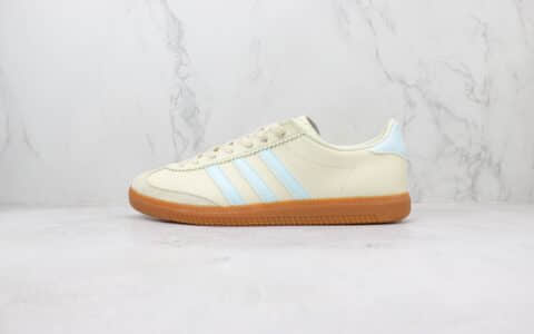 阿迪达斯adidas originals Scarpe Last Froniter Samba纯原版本桑巴米白蓝色德训鞋 莆田阿迪达斯货源 货号：GX6925