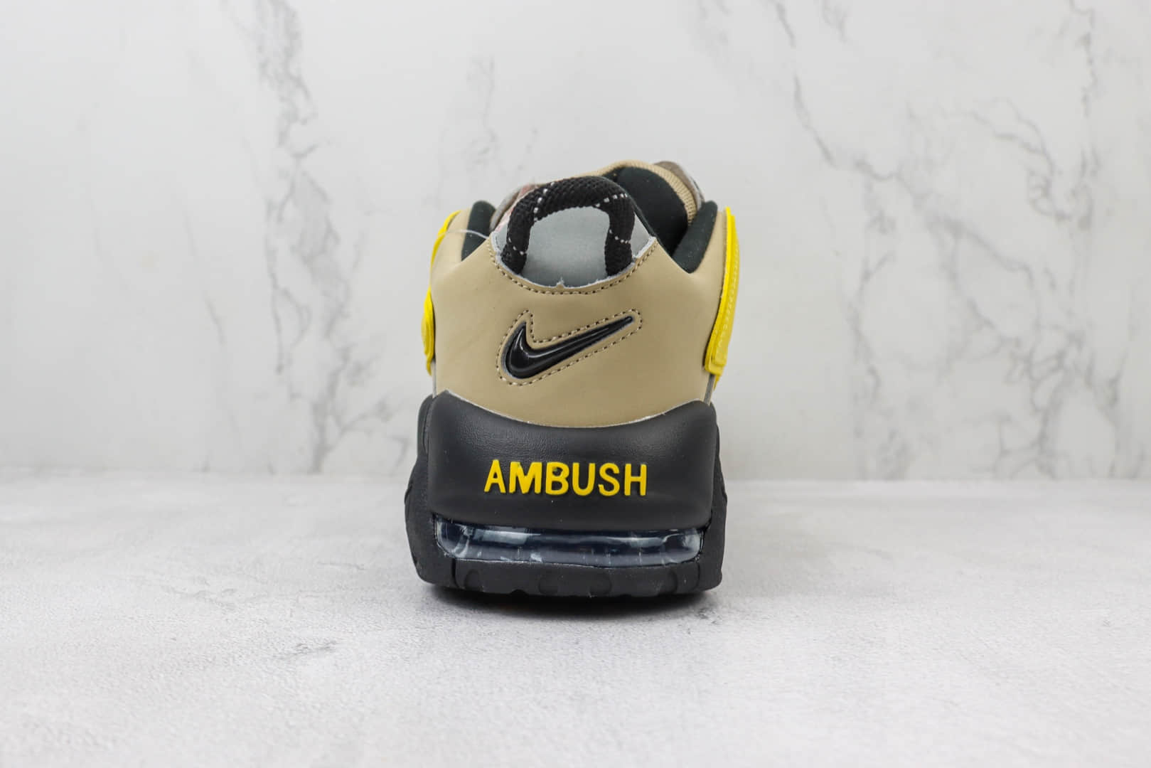 耐克Ambush x Nike Air More Uptempo Low纯原版本皮蓬大AIR黑黄篮球鞋 莆田耐克dialing 货号：FB1299-200