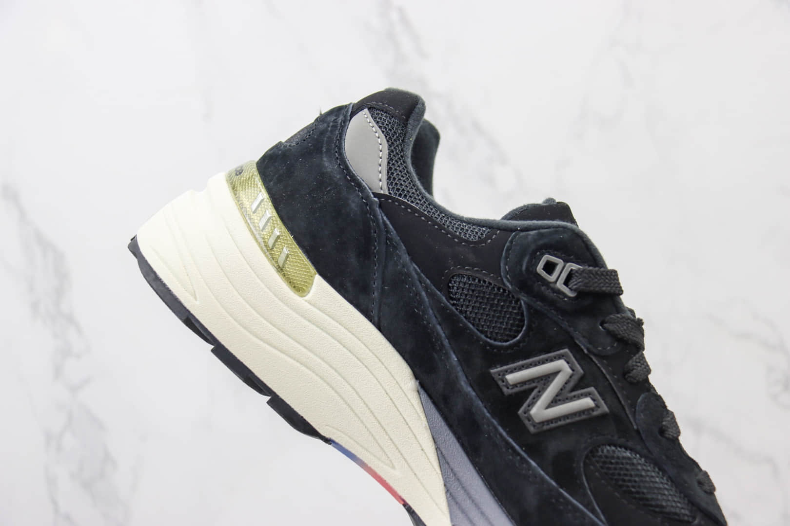 新百伦New Balance 992纯原版本NB992复古麂皮跑鞋 莆田新百伦货源 货号：M992BL