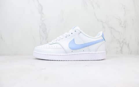 耐克Nike Court Vision Low纯原版本小空军白蓝色板鞋 莆田耐克工厂 货号：CD5434-115