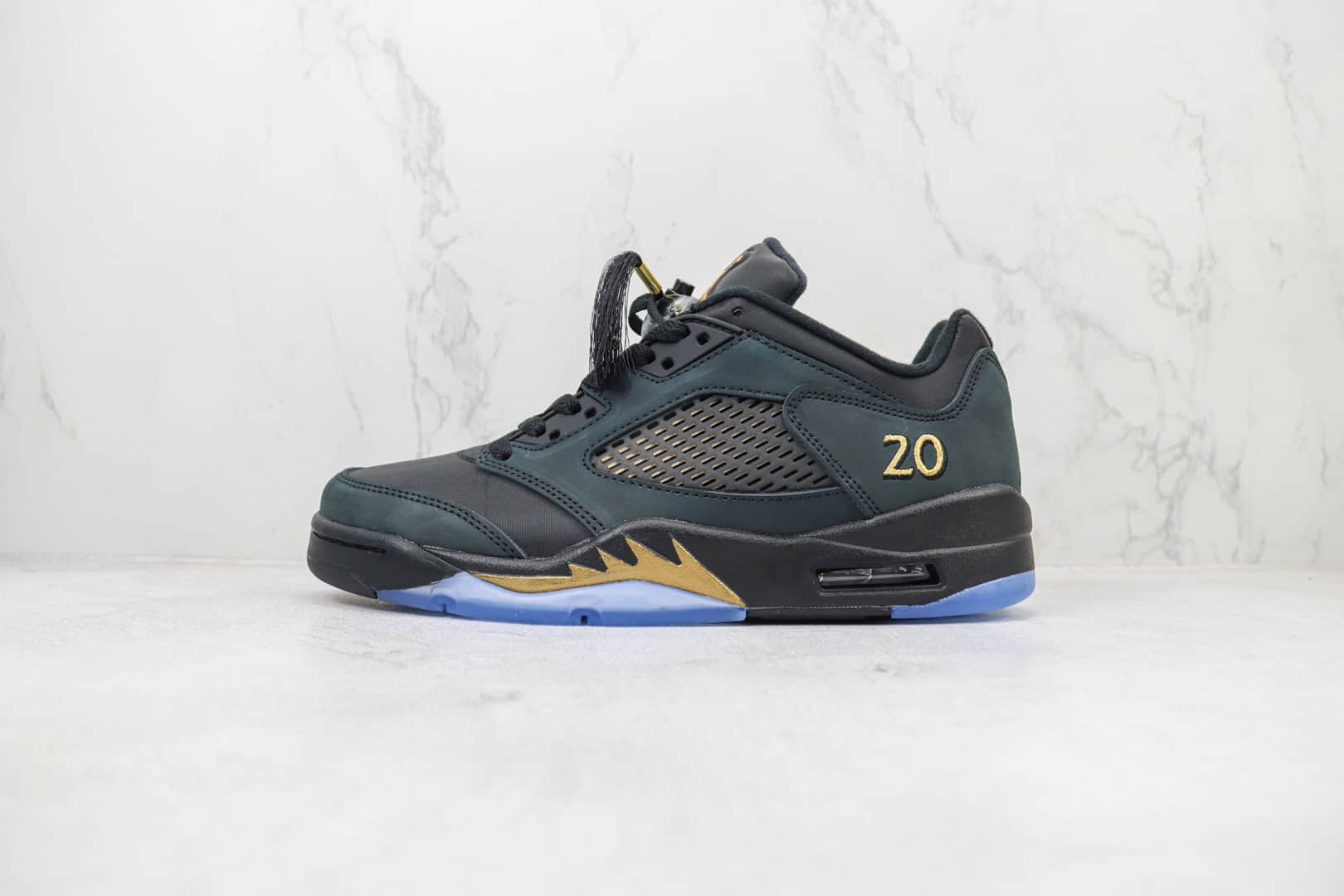 乔丹Air Jordan 5 Low纯原版本低帮AJ5黑金篮球鞋 莆田AJ货源 货号：DJ1094-001