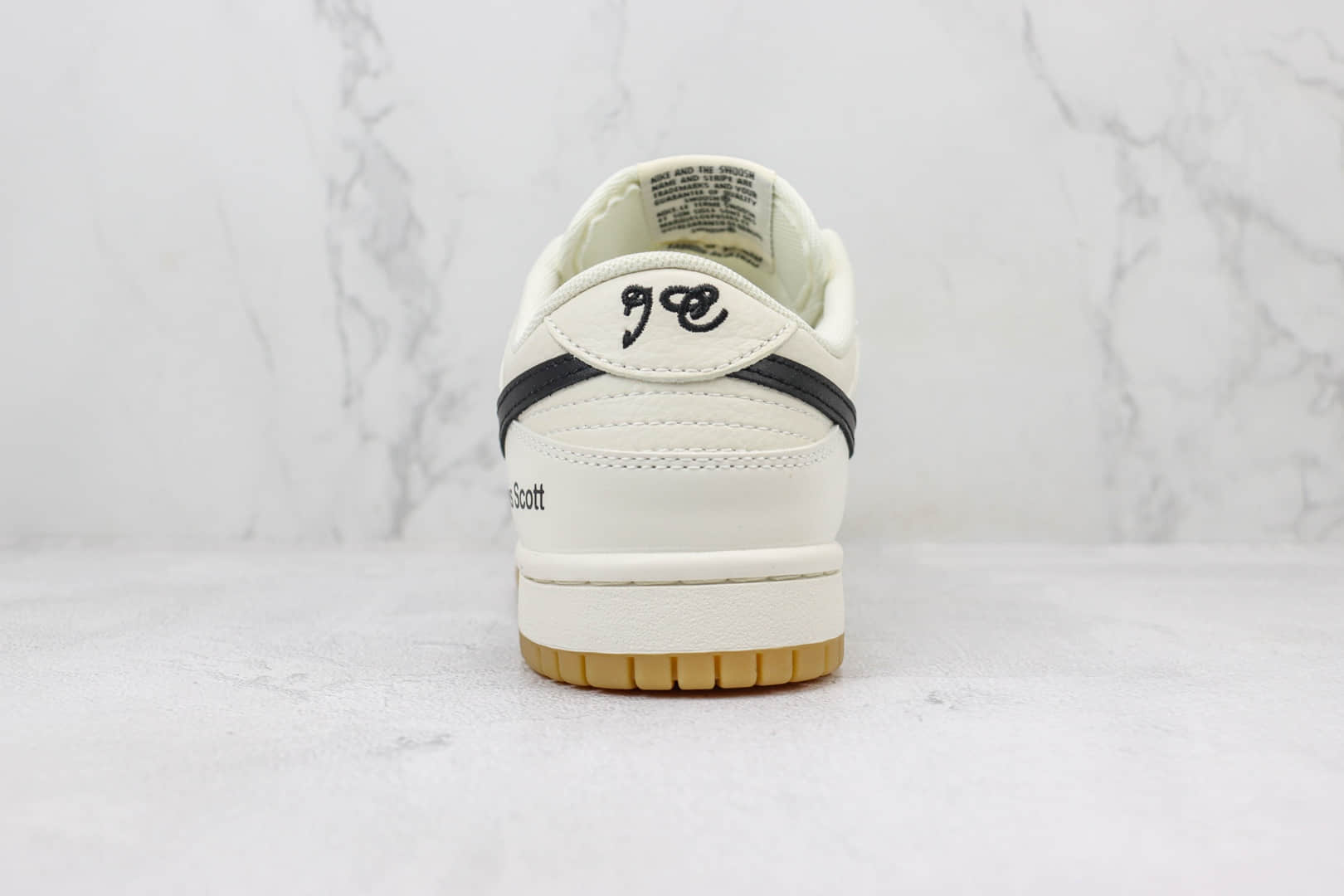耐克Travis Scott x Nike Dunk Low纯原版本TS联名Dunk低帮白黑生胶帆布板鞋 莆田耐克货源 货号：DD1391-123
