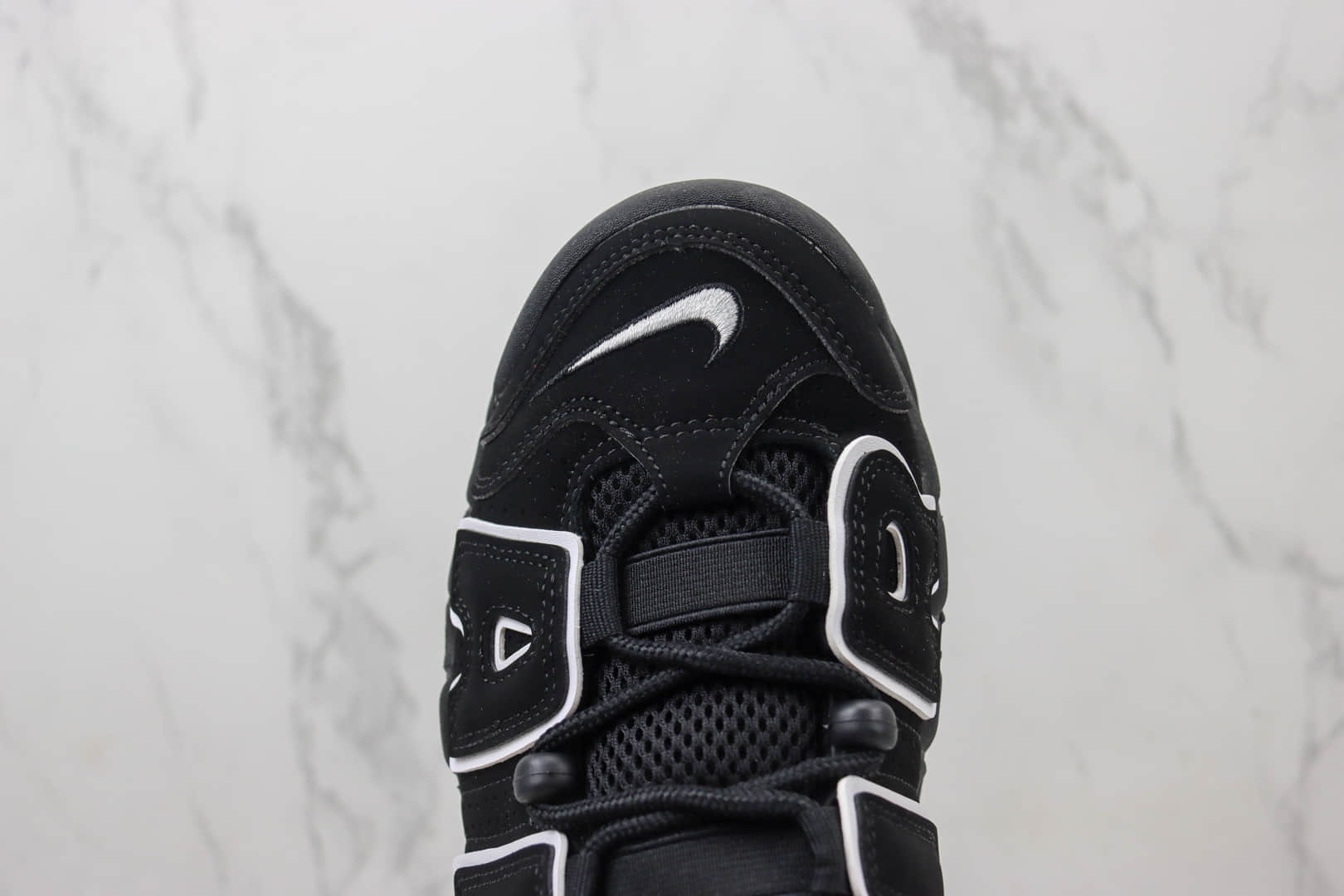 耐克Nike Air More Uptempo纯原版本皮蓬大AIR黑色复古篮球鞋 莆田耐克工厂 货号：414962-002