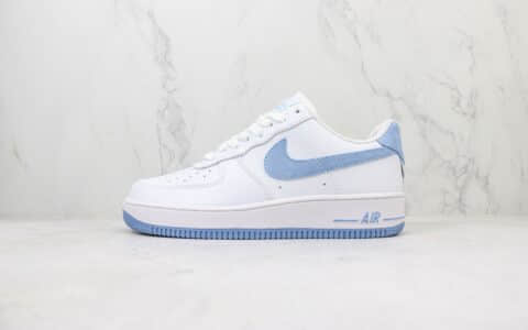 耐克Nike Air Force 1 Low纯原版本空军一号低帮AF1白蓝色板鞋 莆田复刻鞋货源 货号：CN2873-102
