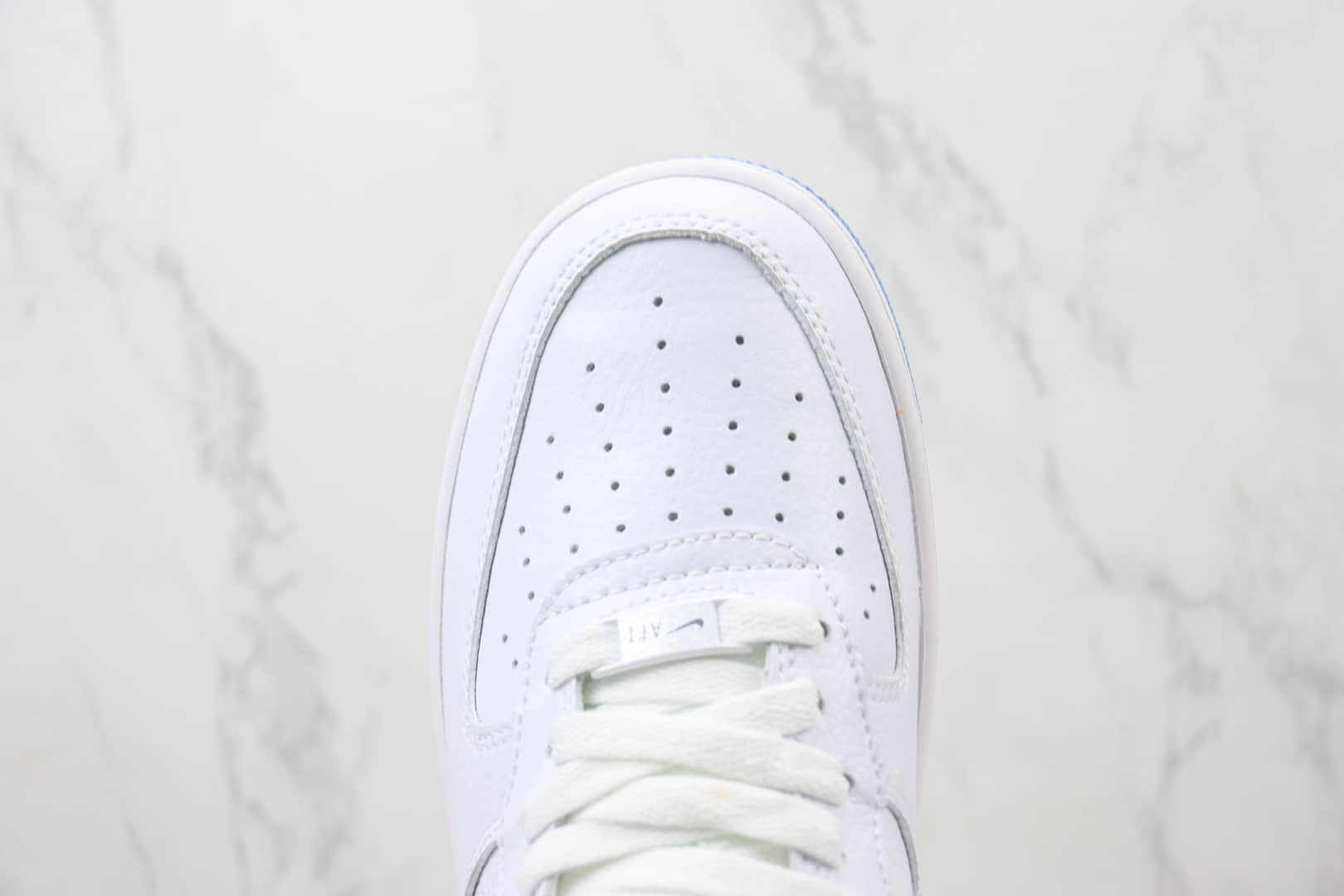 耐克Nike Air Force 1 Low纯原版本空军一号低帮AF1白蓝色板鞋 莆田复刻鞋货源 货号：CN2873-102