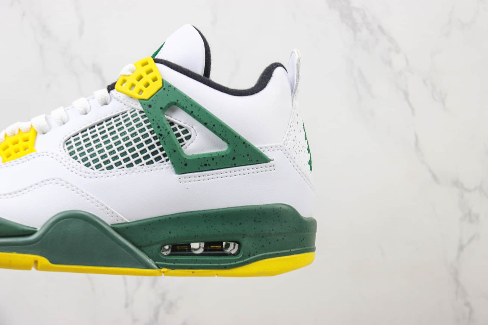 乔丹Air Jordan 4 Retro “Oregon Ducks Pit Crew”纯原版本俄勒冈大学AJ4大O白黄绿篮球鞋 莆田AJ货源 货号：311-377503