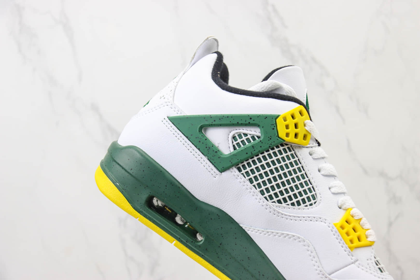 乔丹Air Jordan 4 Retro “Oregon Ducks Pit Crew”纯原版本俄勒冈大学AJ4大O白黄绿篮球鞋 莆田AJ货源 货号：311-377503