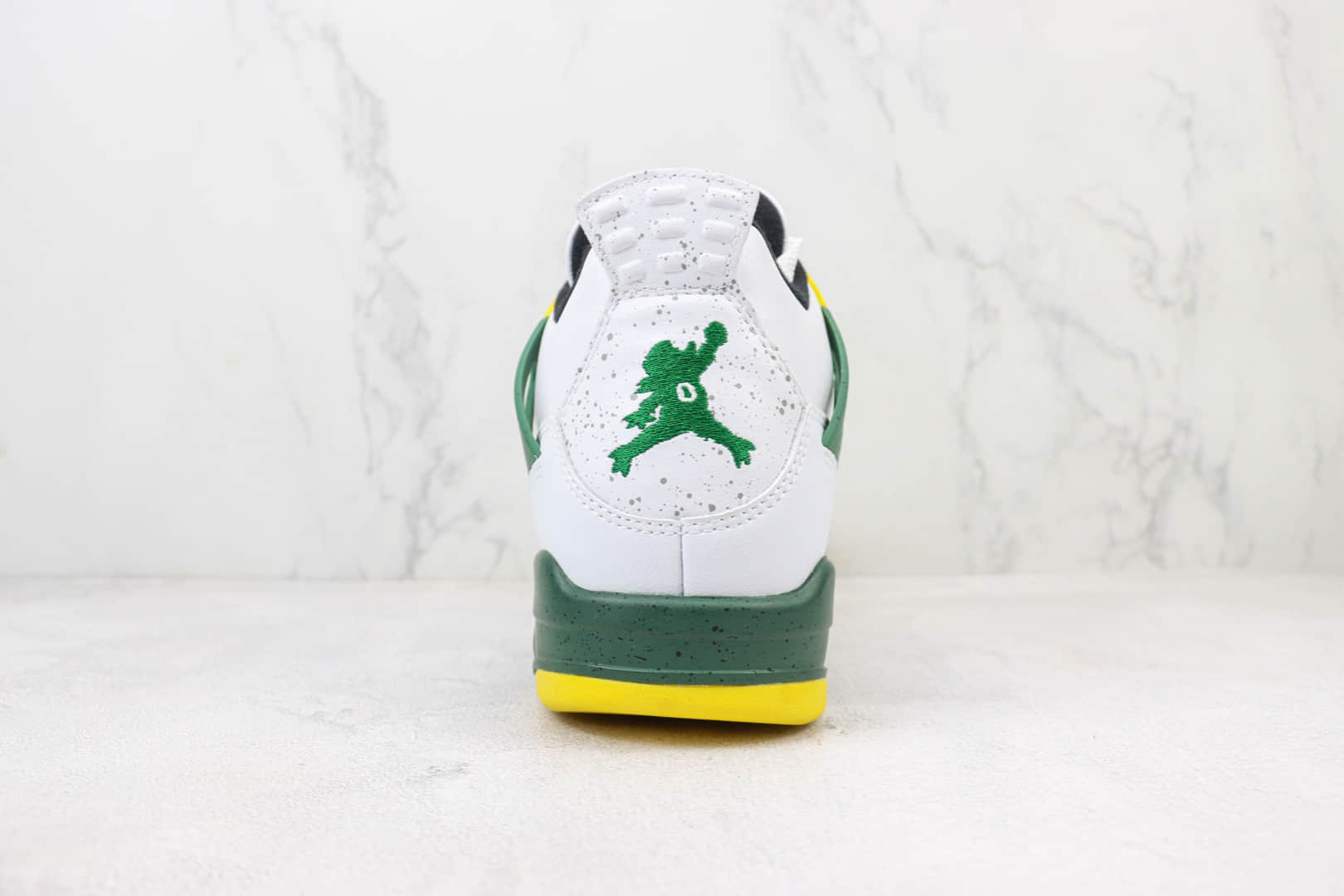 乔丹Air Jordan 4 Retro “Oregon Ducks Pit Crew”纯原版本俄勒冈大学AJ4大O白黄绿篮球鞋 莆田AJ货源 货号：311-377503