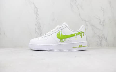 耐克Nike Air Force 1'07 Low纯原版本空军一号低帮AF1白绿板鞋 莆田耐克工厂 货号：CW2288-009