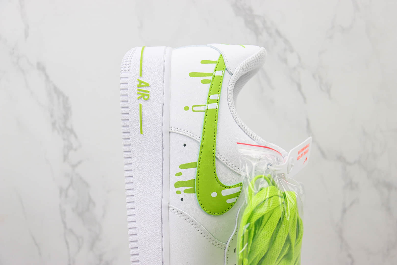 耐克Nike Air Force 1'07 Low纯原版本空军一号低帮AF1白绿板鞋 莆田耐克工厂 货号：CW2288-009