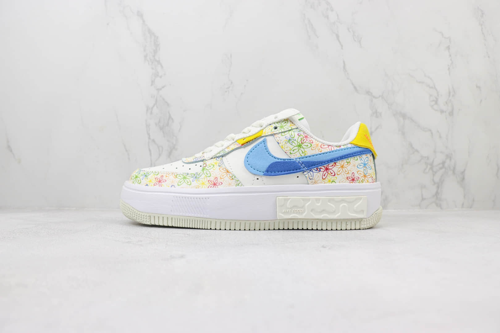 耐克Nike Air Force 1 纯原版本空军一号AF1丰塔卡系列花卉主题板鞋 莆田天花板AF1 货号：DV3211-100