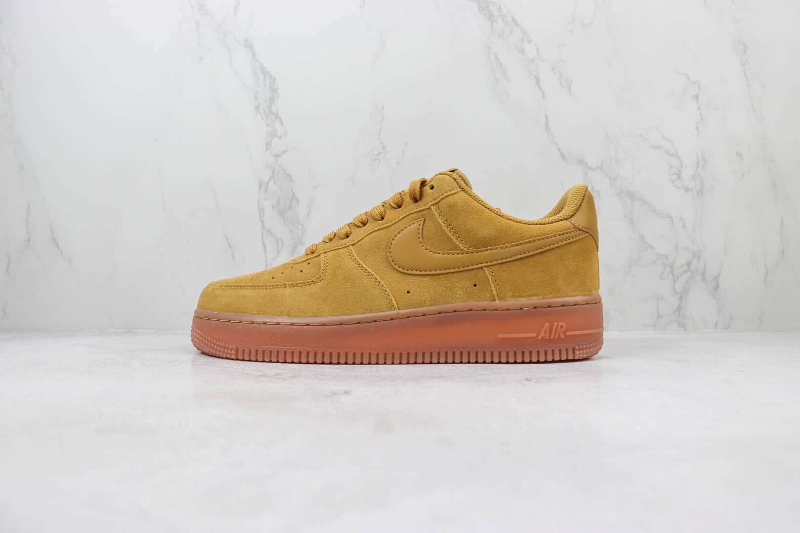 耐克Nike Air Force 1 Low 07 LV8 3纯原版本空军一号低帮AF1小麦色翻毛皮板鞋 莆田鞋代理 货号：BQ5485-700