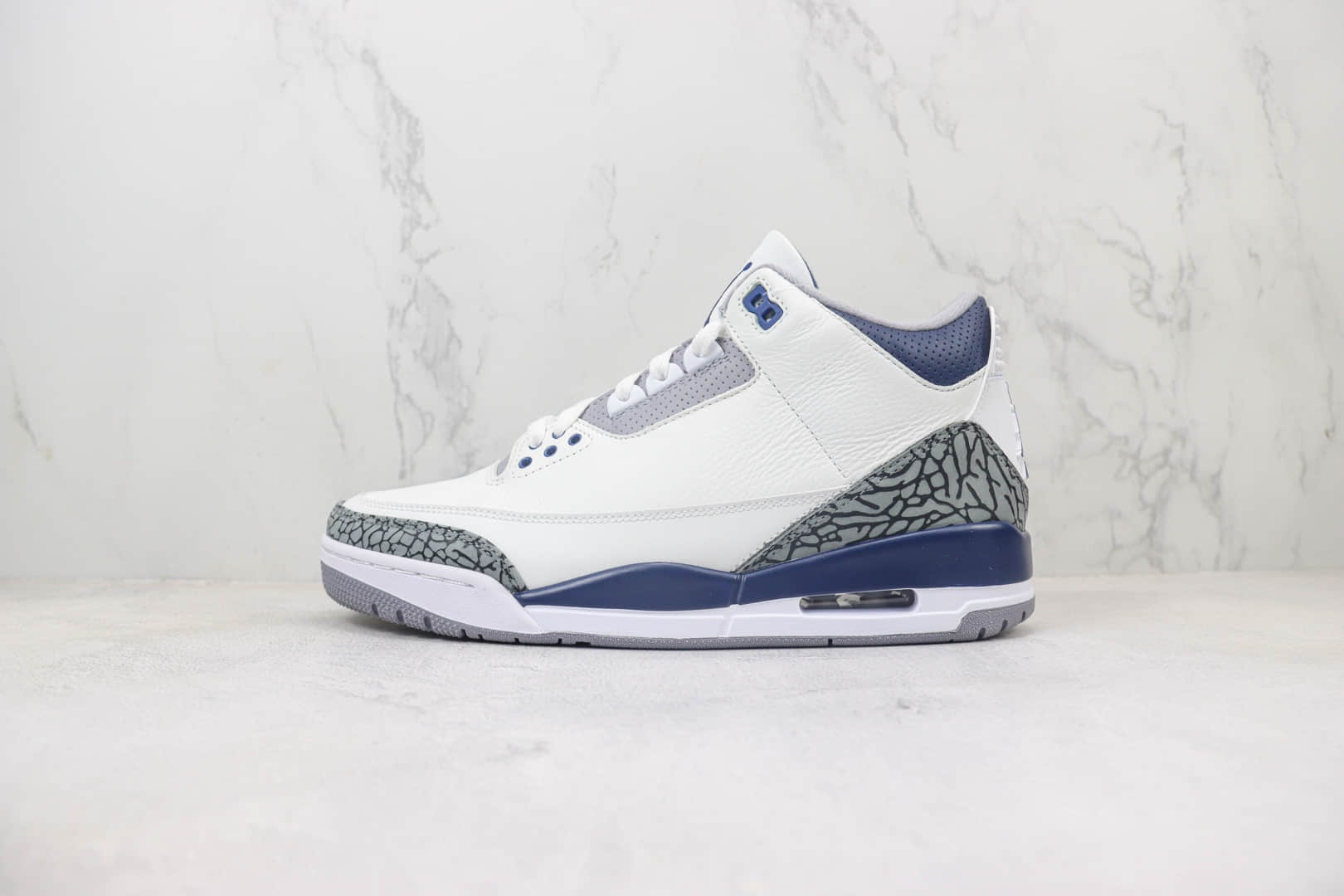 乔丹Air Jordan 3 “Midnight Navy”纯原版本AJ3午夜蓝篮球鞋 莆田AJ货源 货号：CT8532-140