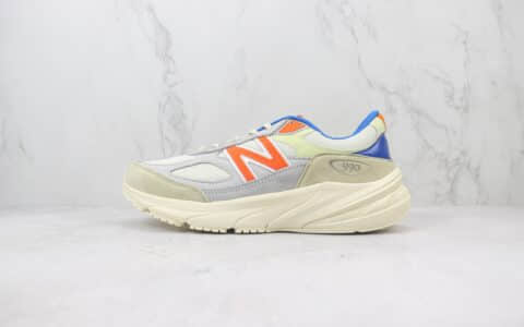 新百伦Kith X Madison Square Garden x New Balance 990V6纯原版本NB990V6尼克斯米灰蓝橙复古跑鞋 莆田新百伦货源 货号：U990KN6