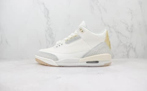 乔丹Air Jordan 3纯原版本AJ3象牙白篮球鞋 莆田复刻鞋货源 货号：FJ9479-100