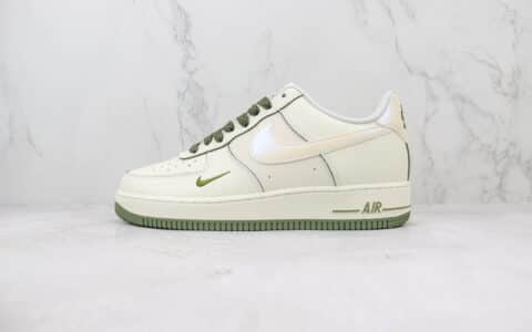 耐克Nike Air Force 1 Low纯原版本空军一号低帮AF1白绿珠光勾板鞋 莆田耐克货源 货号：DD9915-711