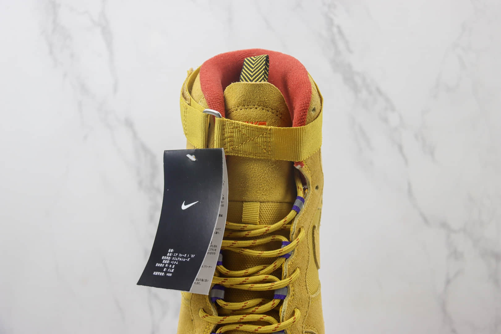 耐克Nike Air Force 1 High “Wild”纯原版本空军一号高帮AF1姜黄色户外机能越野鞋 莆田耐克工厂 货号：FB2348-700