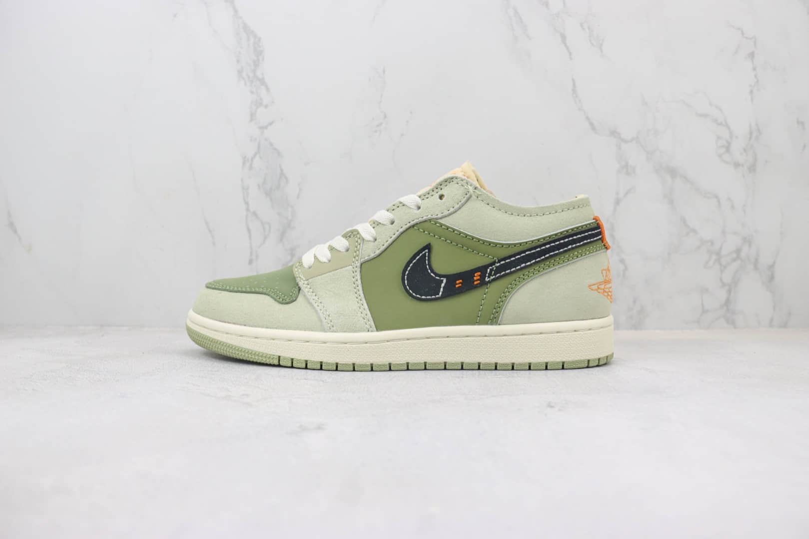 乔丹Air Jordan 1 Low纯原版本低帮AJ1抹茶绿板鞋 莆田AJ货源 货号：FD6819-300