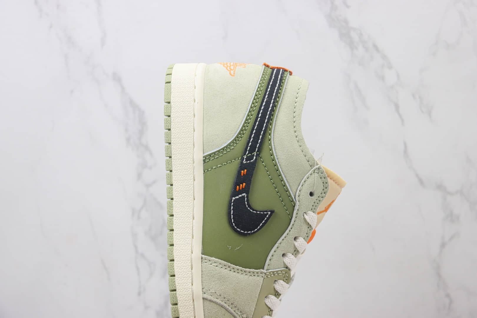 乔丹Air Jordan 1 Low纯原版本低帮AJ1抹茶绿板鞋 莆田AJ货源 货号：FD6819-300