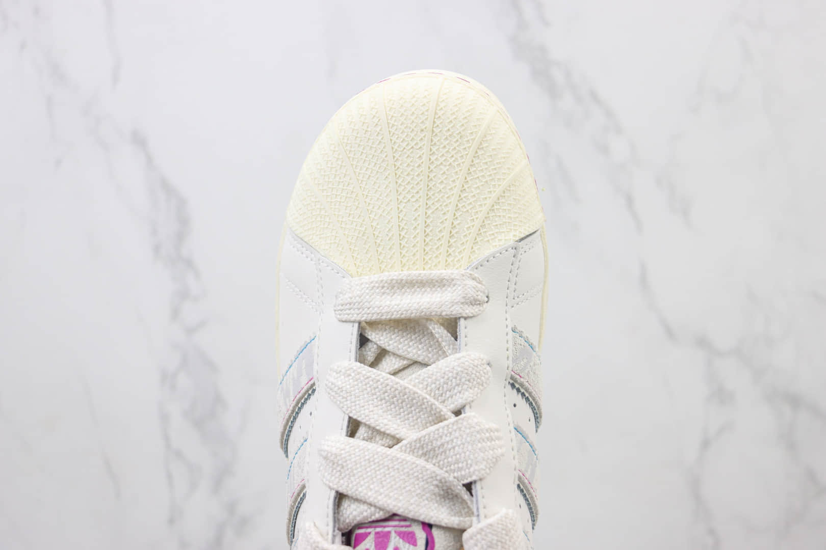 阿迪达斯adidas originals Superstar XLG纯原版本三叶草贝壳头白灰绿板鞋 莆田阿迪达斯工厂 货号：ID1140