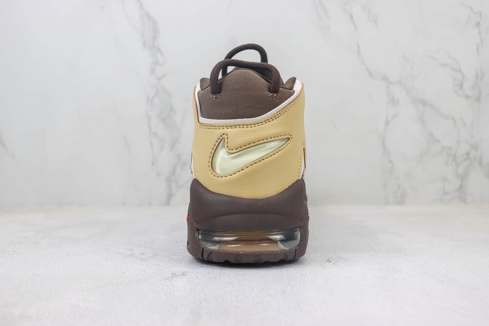耐克Nike Air More Uptempo纯原版本皮蓬大AIR巧克力棕复古篮球鞋 莆田耐克代理 货号：FB8883-200