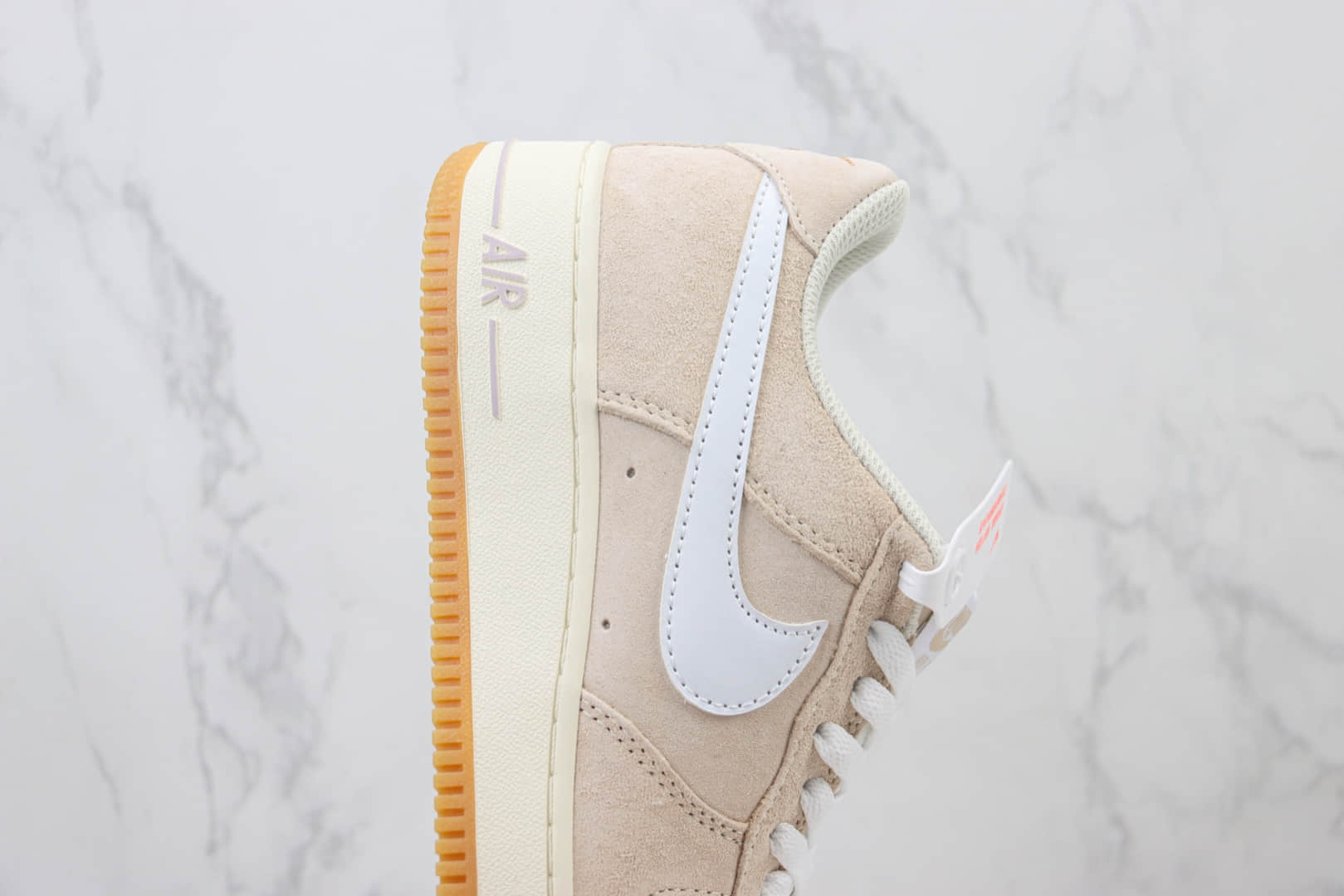 耐克Nike Air Force 1 Low纯原版本空军一号低帮AF1米黄生胶板鞋 莆田耐克工厂 货号：AV0383-222