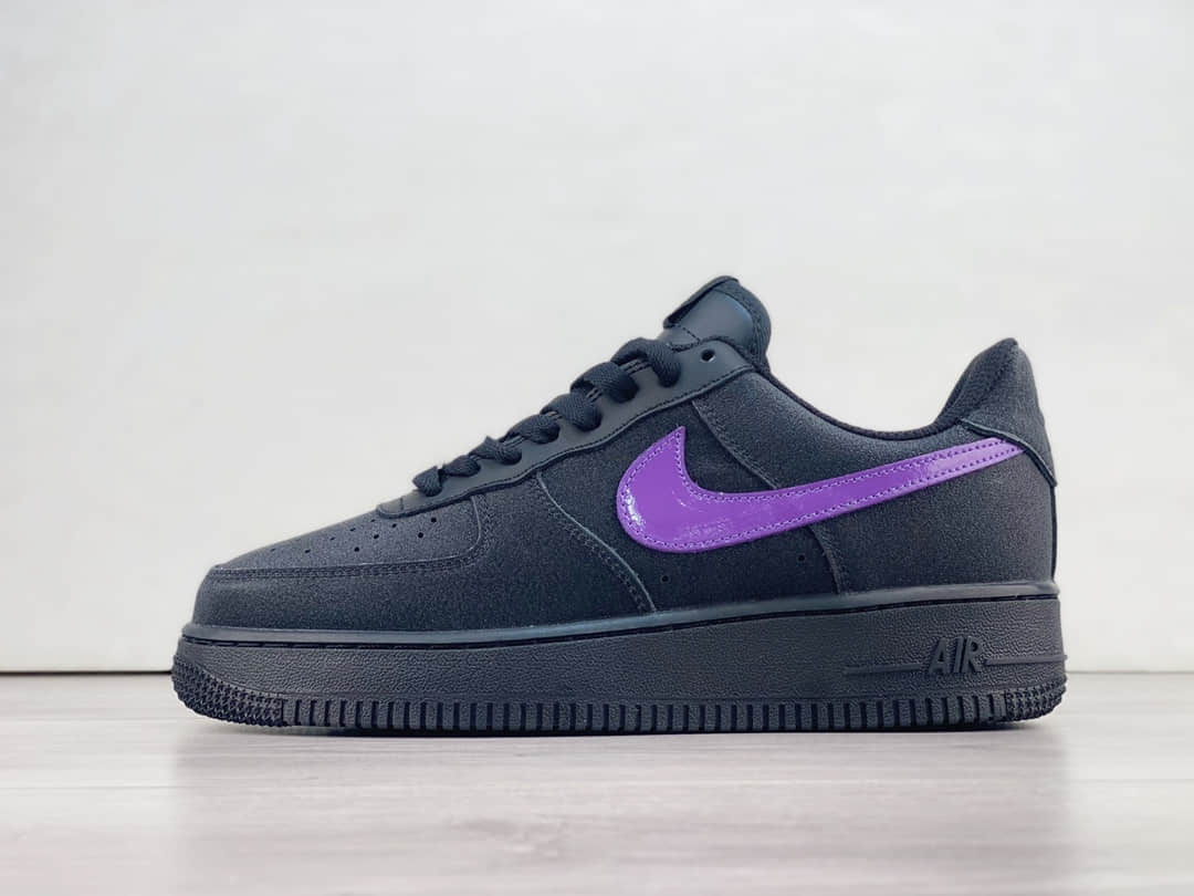 耐克Nike Air Force 1 Low纯原版本空军一号黑紫满天星AF1低帮板鞋 莆田耐克货源 货号：CW2288-014