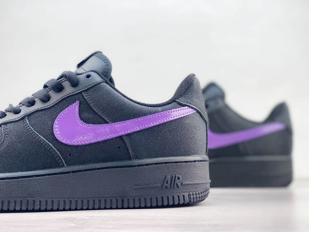 耐克Nike Air Force 1 Low纯原版本空军一号黑紫满天星AF1低帮板鞋 莆田耐克货源 货号：CW2288-014