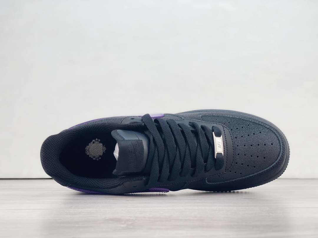 耐克Nike Air Force 1 Low纯原版本空军一号黑紫满天星AF1低帮板鞋 莆田耐克货源 货号：CW2288-014
