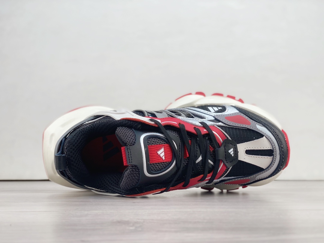 阿迪达斯adidas XLG Runner Deluxe纯原版本黑红色复古老爹鞋 莆田阿迪达斯代理 货号：IH0615